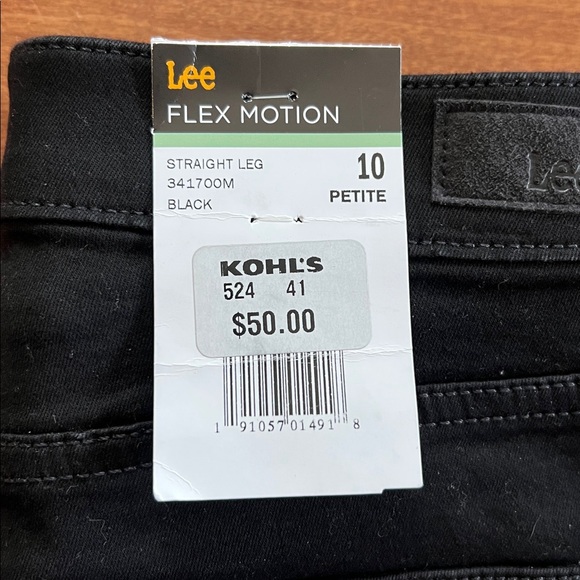 NWT Lee Women’s Black Flex Motion Jeans Size 10 - Picture 3 of 9